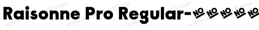 Raisonne Pro Regular字体转换